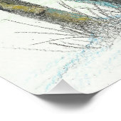 Winter Birches gekleurd potlood Art Poster (Hoek)