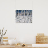Winter Birches waterverf Poster (Keuken)