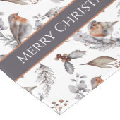 Winter Bird and Holly Pattern Kerstmis Medium Tafelloper (Hoek)
