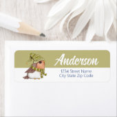 Winter Bird Holiday Return Address Label (Insitu)