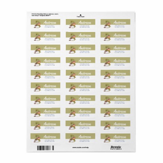 Winter Bird Holiday Return Address Label (Full Sheet)