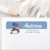 Winter Bird Holiday Return Address Label (Insitu)