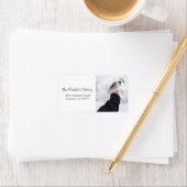 Winter Bird in Hand Kerstvakanay Card Etiket (Insitu)