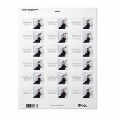 Winter Bird in Hand Kerstvakanay Card Etiket (Full Sheet)