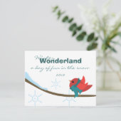 Winter Bird Kaart (Staand voorkant)