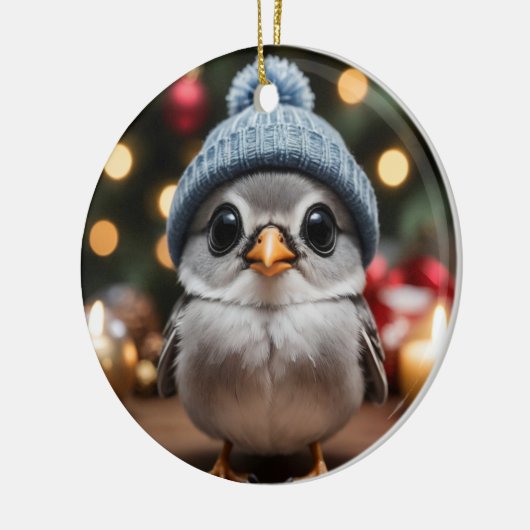 Winter Bird Keramisch Ornament (Links)