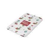 Winter Bird Kersttufted Titmouse Persoonlijk Badmat (Gekanteld)