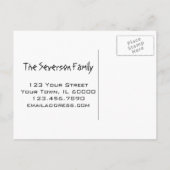 Winter Bird Nest Change of Address Announance Aankondigingskaart (Achterkant)