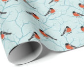 Winter Bird Pattern Cadeaupapier (Rol Hoek)