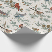 Winter Bird Pattern Gift Wrapping Paper Cadeaupapier (Hoek)