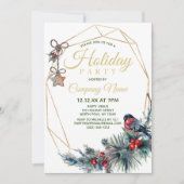  Winter Bird Pine Corporate Holiday Party Kaart (Voorkant)