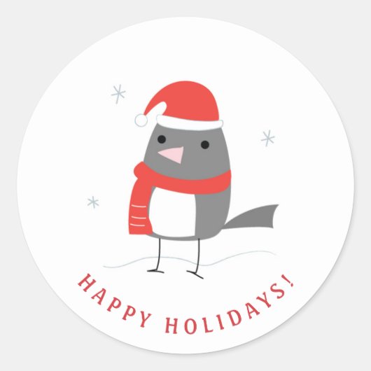 Winter Bird Sticker (Voorkant)