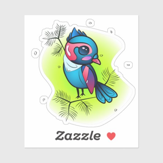 Winter Bird Sticker (Vel)