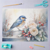 winter bird tissue paper tissuepapier (Craft)