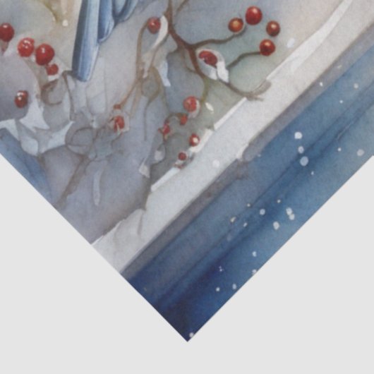 winter bird tissue paper tissuepapier (Detail)