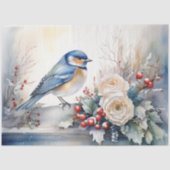 winter bird tissue paper tissuepapier (Voorkant)