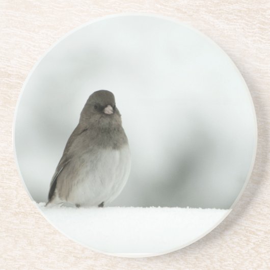Winter Bird Zandsteen Onderzetter (Voorkant)