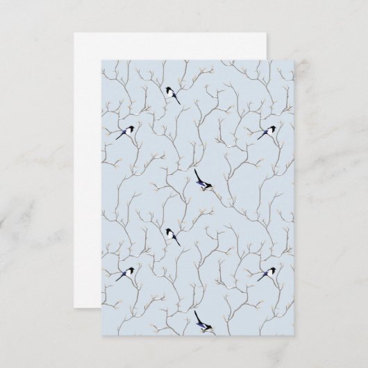 Winter BIrds Bedankkaart (Voorkant / Achterkant)