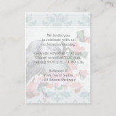 Winter Birds bruiloft receptie Informatiekaartje (Achterkant)