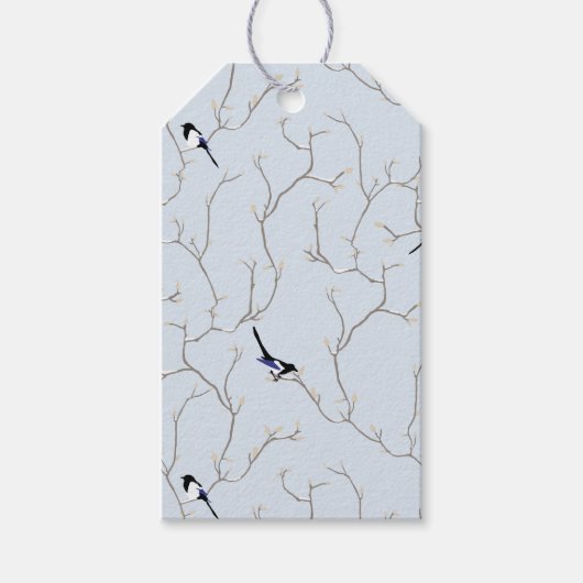 Winter BIrds Cadeaulabel (Voorkant)