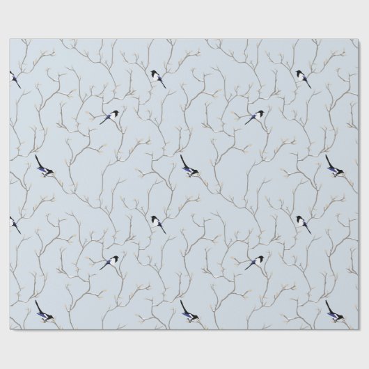 Winter BIrds Cadeaupapier (Vlak)