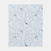 Winter BIrds Fleece Deken (Voorkant)