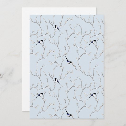 Winter Birds Kaart (Voorkant / Achterkant)