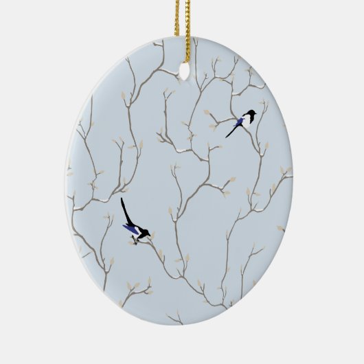 Winter BIrds Keramisch Ornament (Rechts)