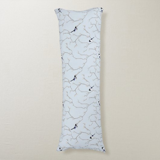 Winter BIrds Lichaamskussen (Voorkant Verticaal)