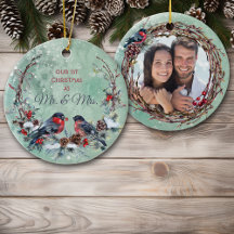 Winter Birds Mr & Mrs Photo Template
