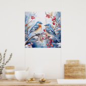 Winter Birds Poster (Keuken)