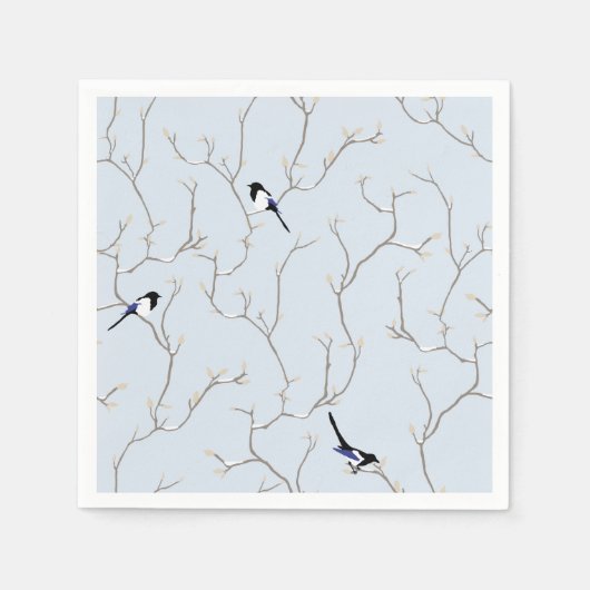 Winter BIrds Servet (Voorkant)