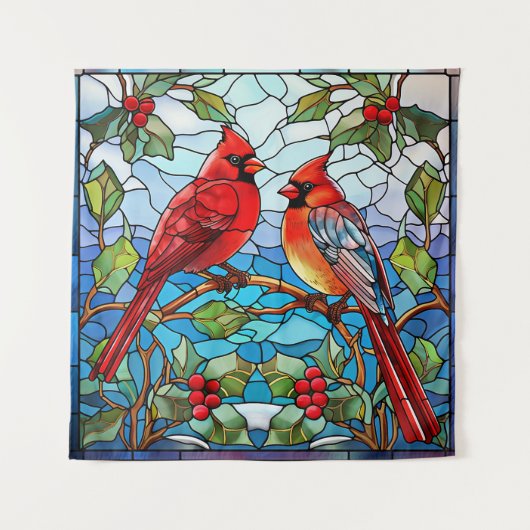 Winter Birds Tapestry Wandkleed (Voorkant)