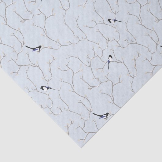 Winter BIrds Tissuepapier (Detail)