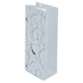 Winter Birds Wijn Cadeautas (Voorkant Gekanteld)