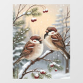Winter Birds Window Cling Raamsticker (Vel)