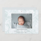 Winter Birth Announcement Baby Boy Aankondiging (Voorkant / Achterkant)
