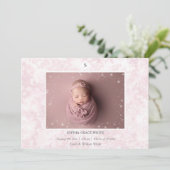 Winter Birth Announcement Baby Girl Aankondiging (Staand voorkant)