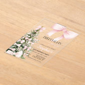 Winter Birthday Acryl Uitnodigingen (Laagn)