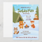Winter Birthday invitation  Kaart (Voorkant / Achterkant)