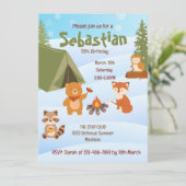 Winter Birthday invitation  Kaart (Staand voorkant)