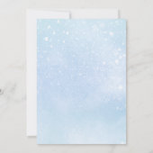Winter Birthday Invitation, Minimalist Snowflake  Kaart (Achterkant)