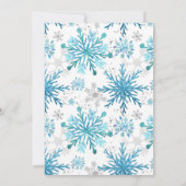 Winter Birthday Invitation Nutcracker Kaart (Achterkant)