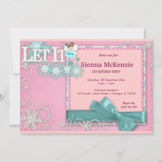 Winter Birthday Kaart (Voorkant)