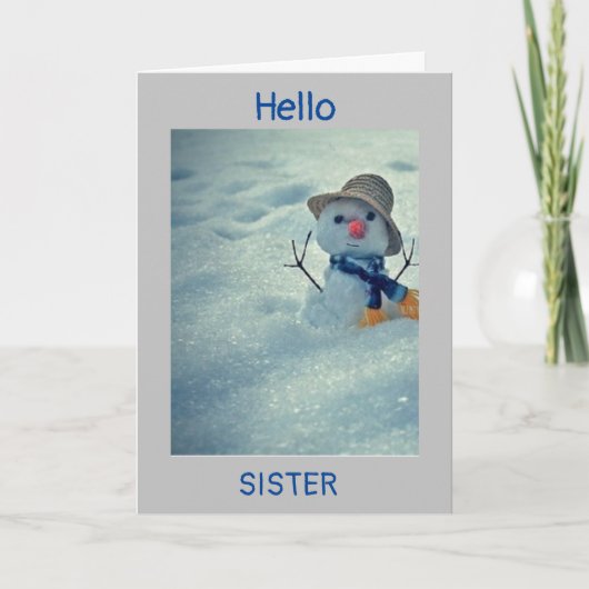 **WINTER BIRTHDAY NAAR MIJN *SISTER* KAART (Voorkant)