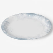Winter Birthday Paper Plates Elegant Snowflakes Papieren Bordje (Gekanteld)