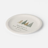 Winter Birthday Papieren Bordje (Gekanteld)