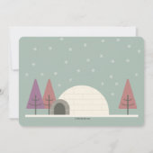 Winter Birthday Party Invitation Kaart (Achterkant)