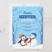 Winter Birthday Uitnodiging (Voorkant)