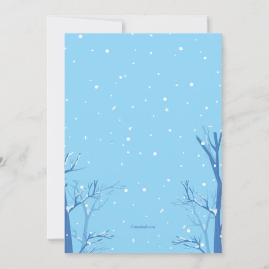Winter Birthday Uitnodiging (Achterkant)